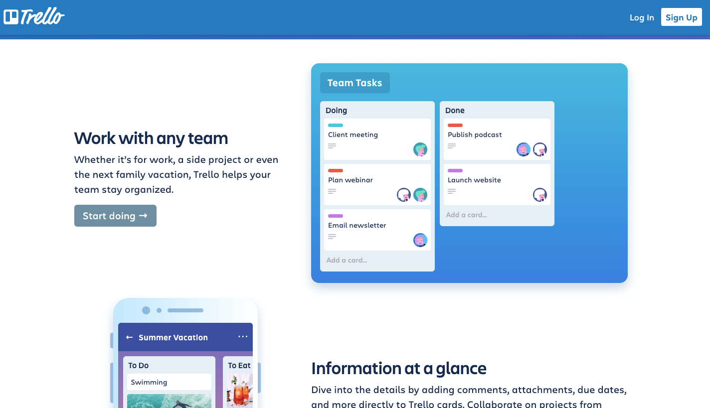 trello screenshot