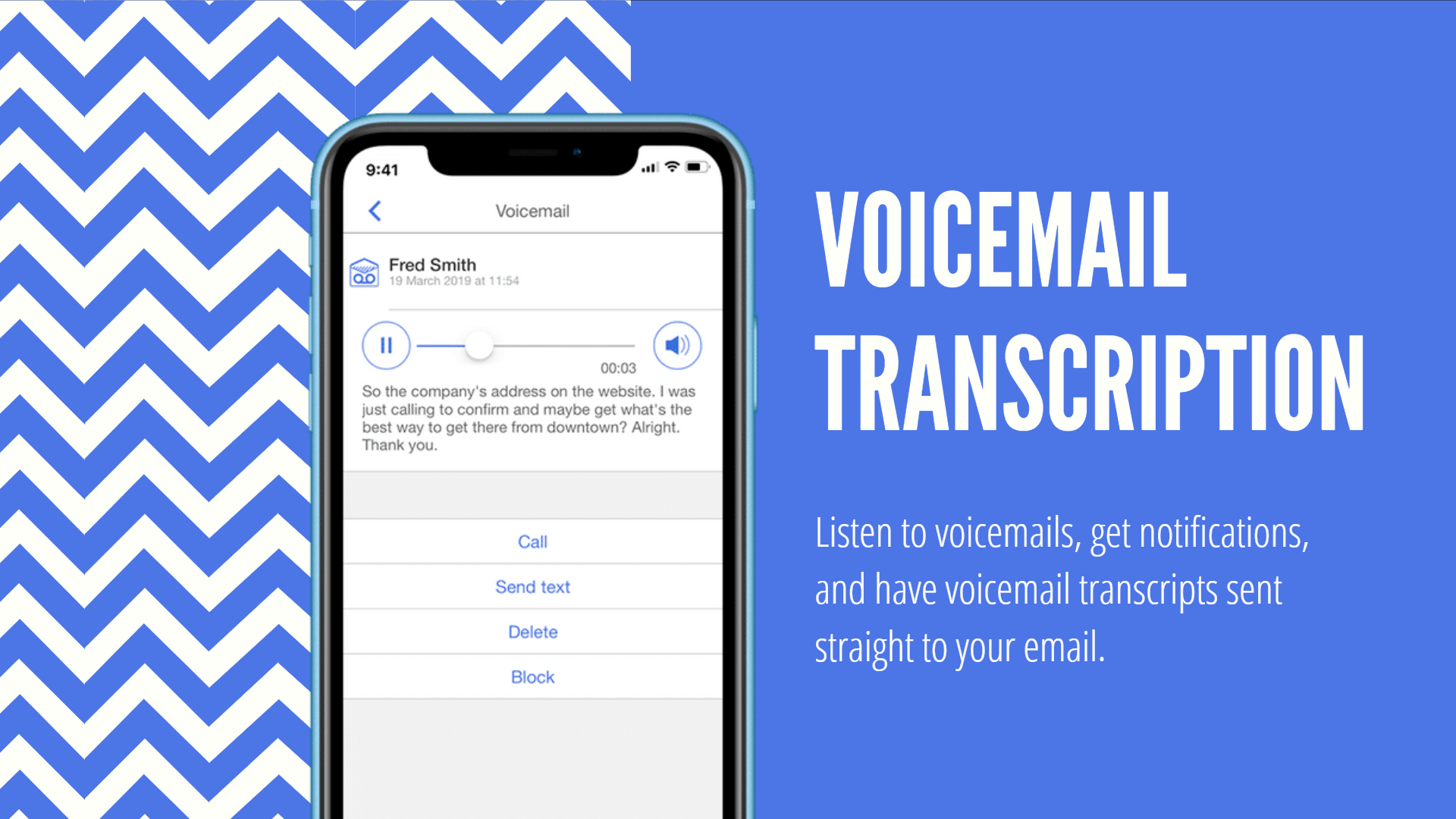 how to send a voicemail over text