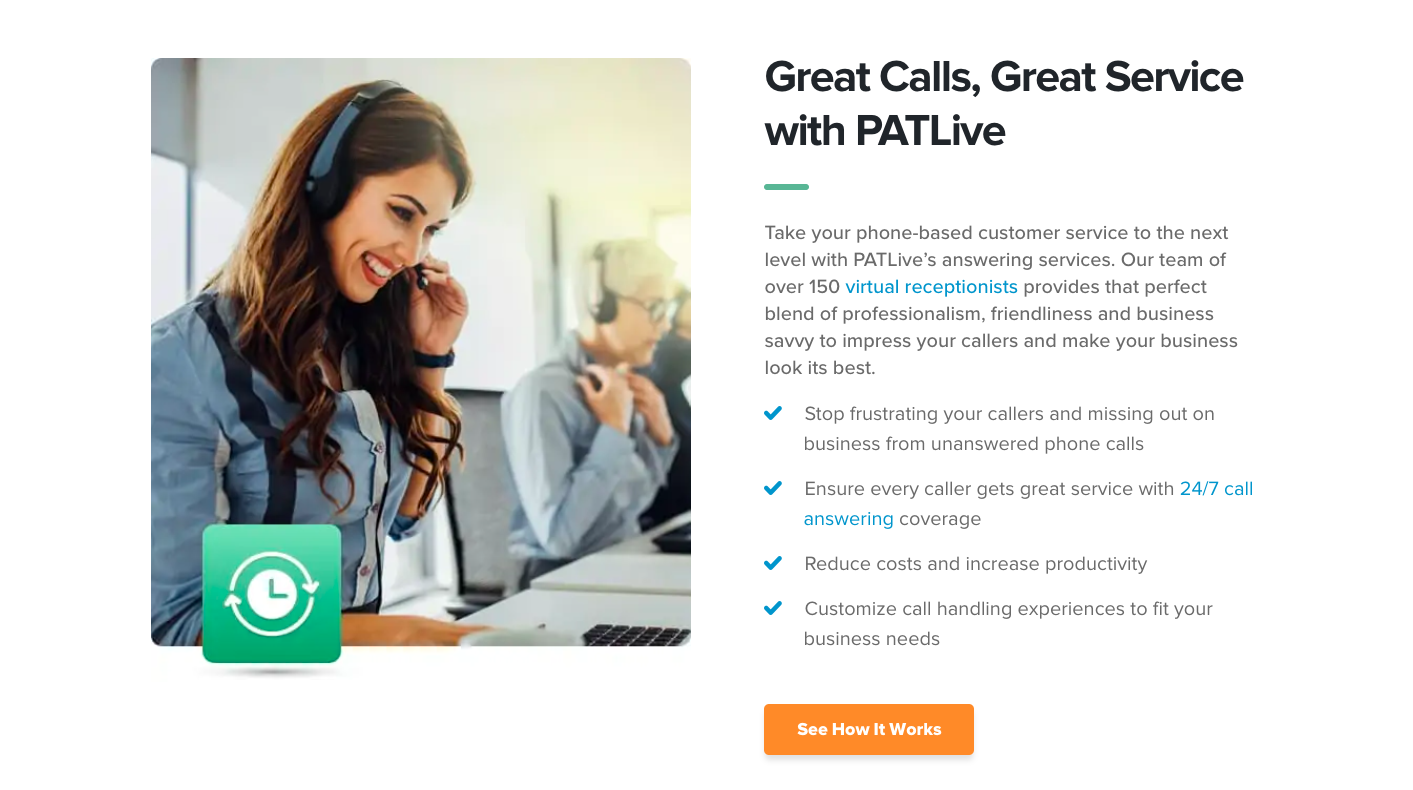 patlive virtual receptionist