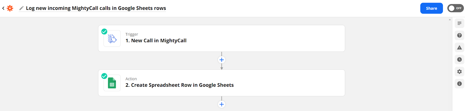 mightycall google sheets integration