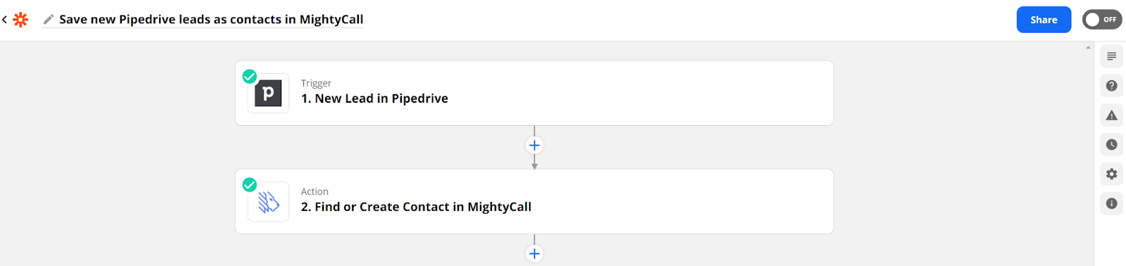 mightycall pipedrive integration