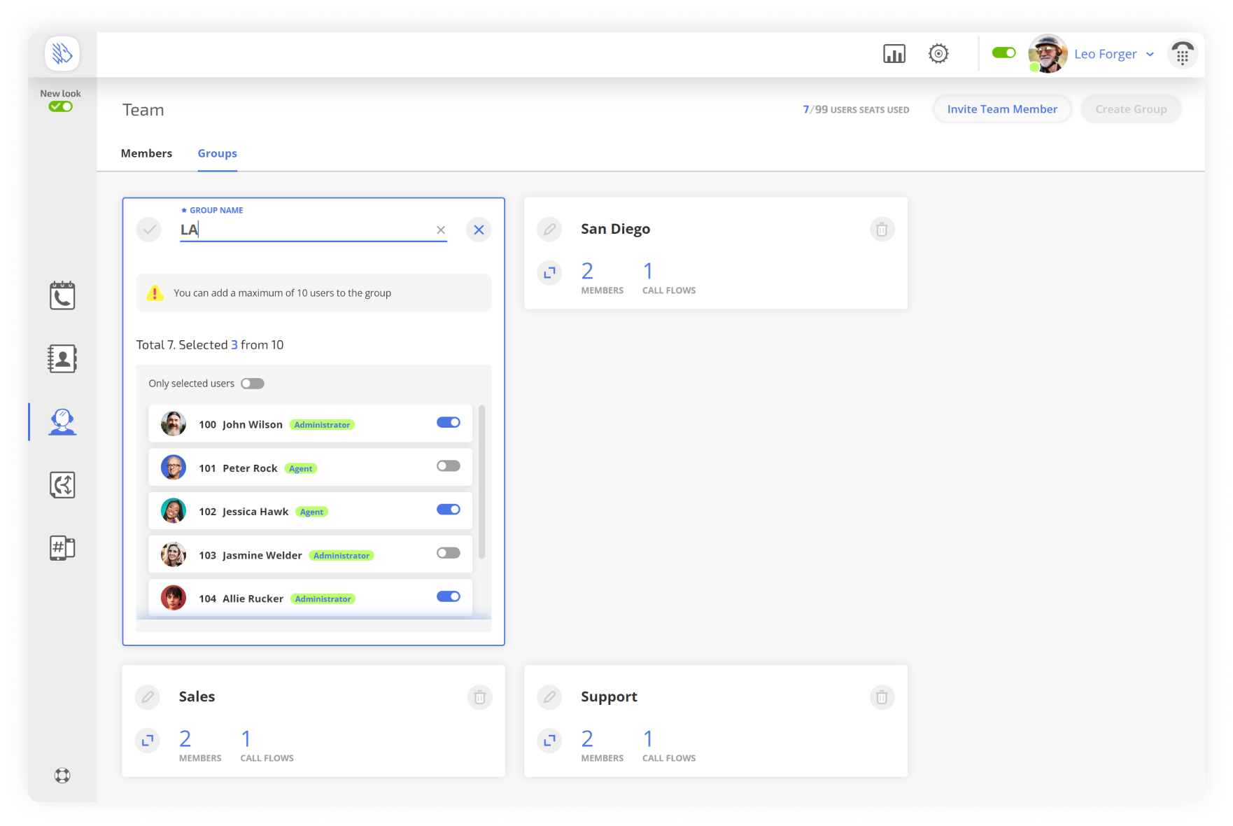 roles and permissions group