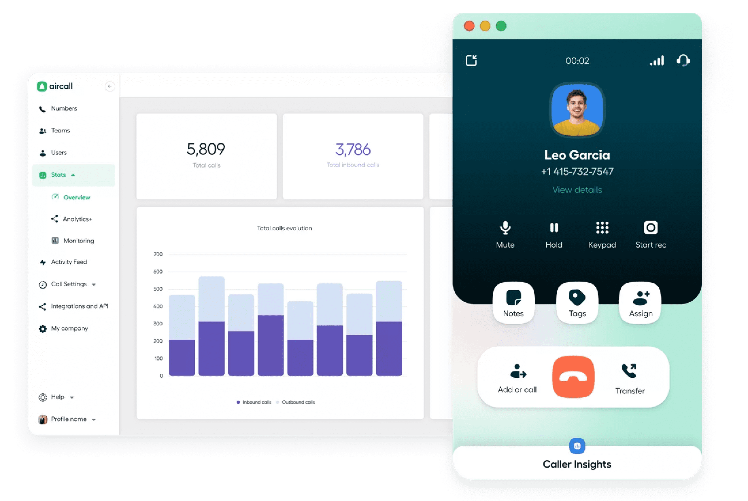 aircall interface