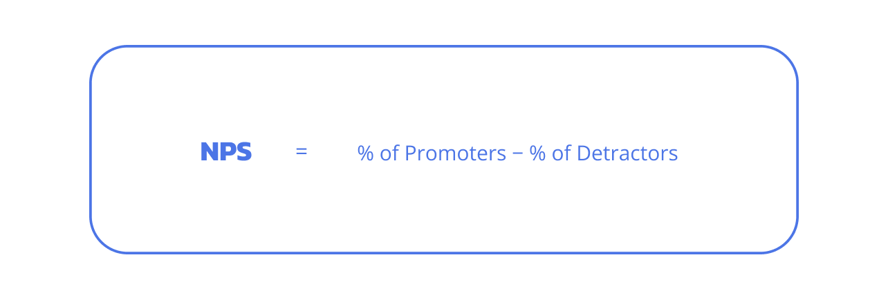 Net promoter score NPS formula