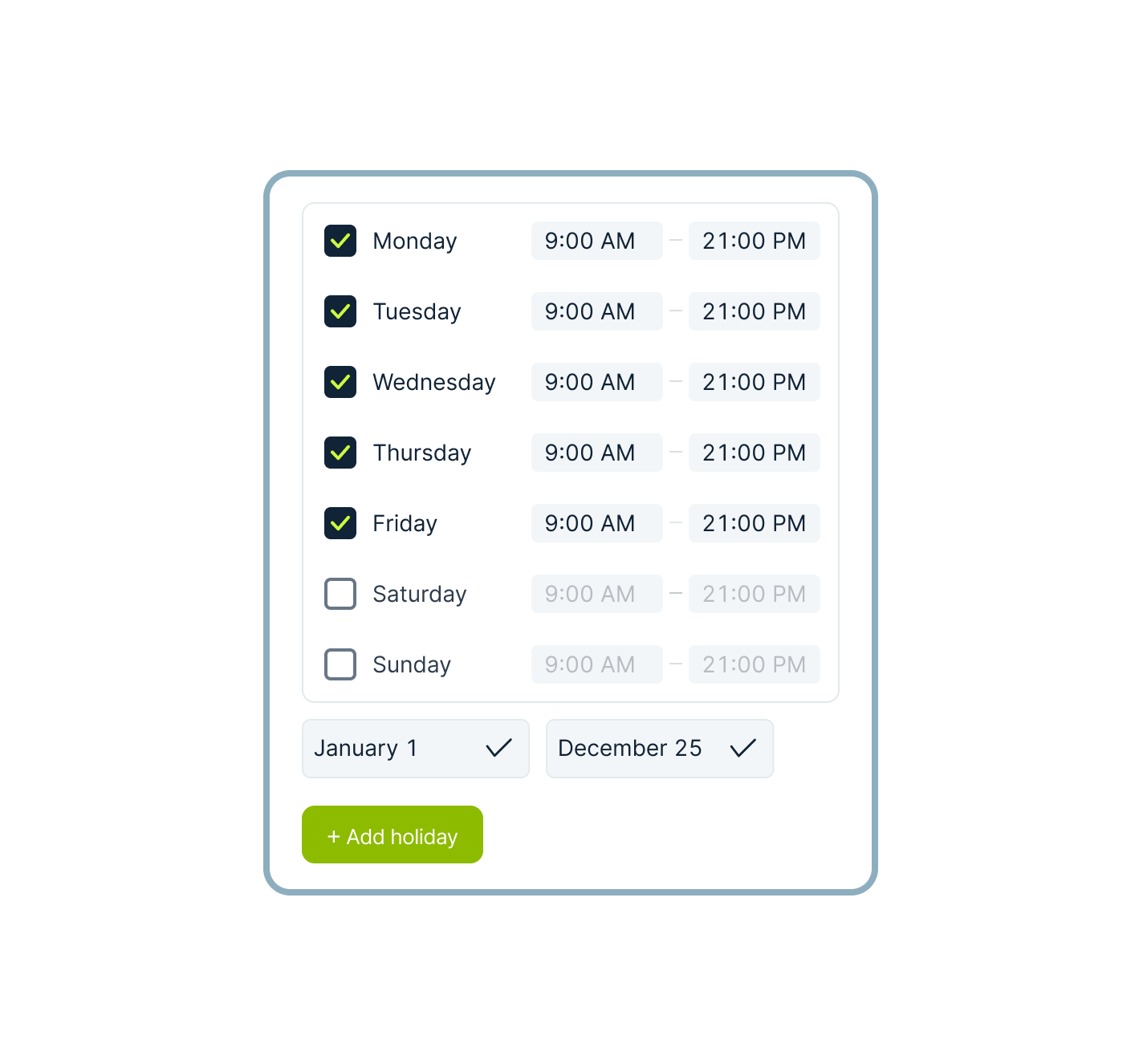 Business Hours