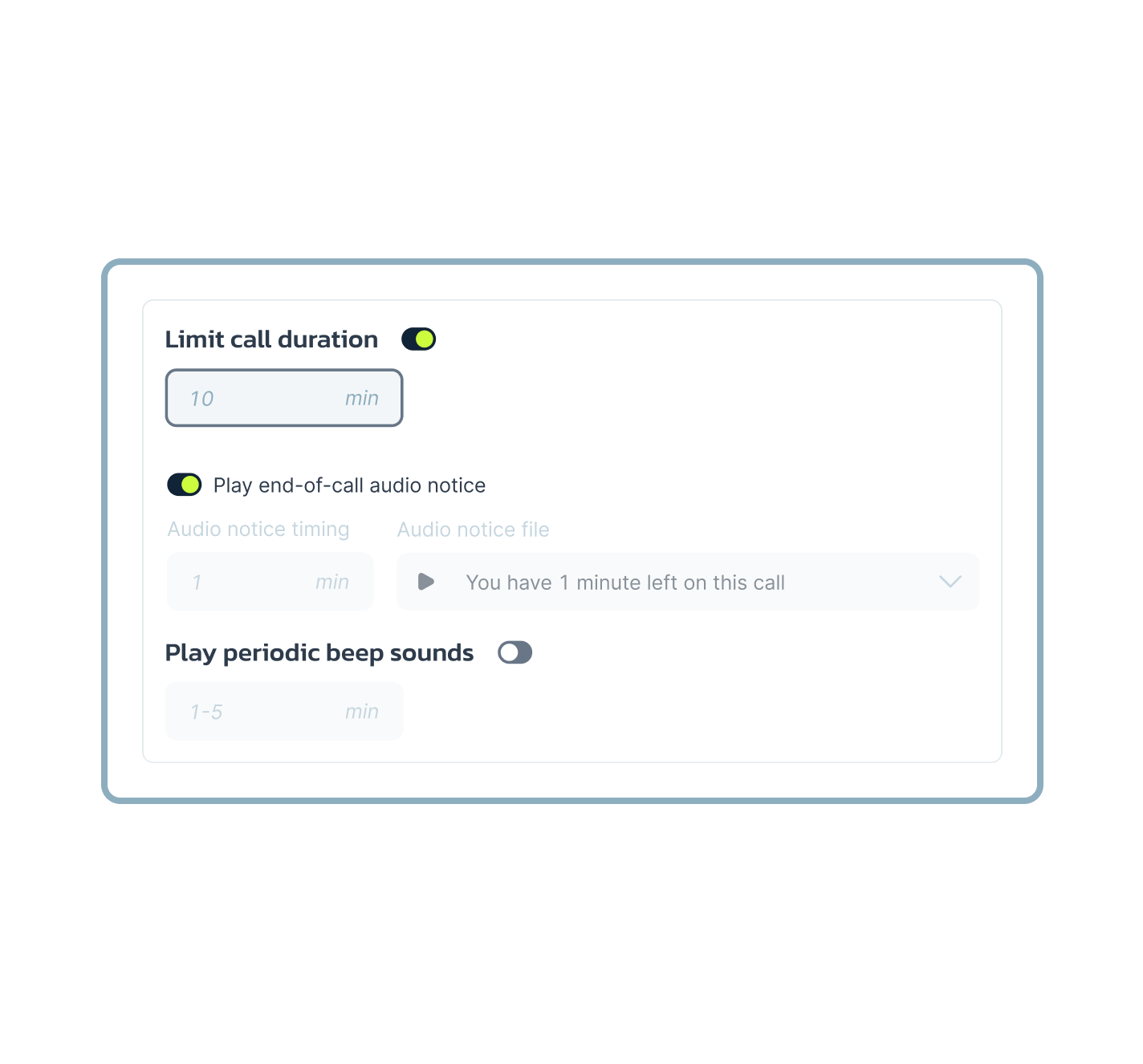 Call Duration Limits