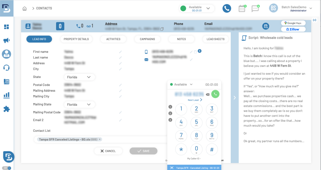 Kixie interface screenshot