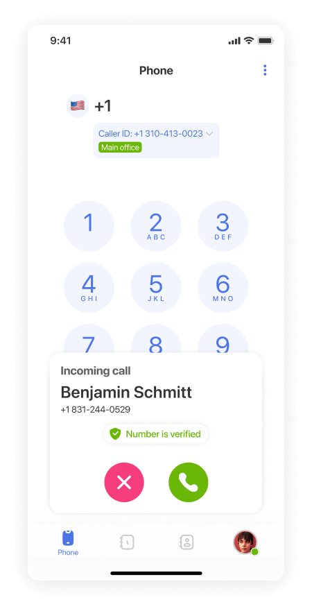 STIR SHAKEN MightyCall mobile app