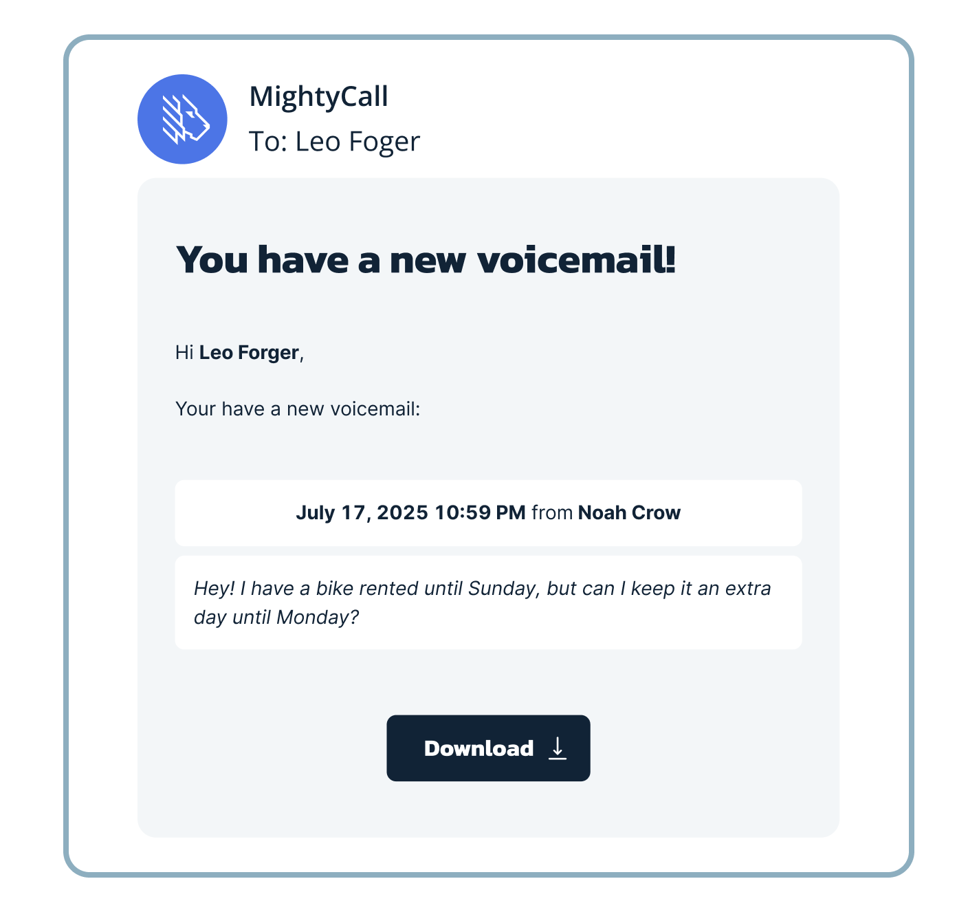 Voicemail to Email
