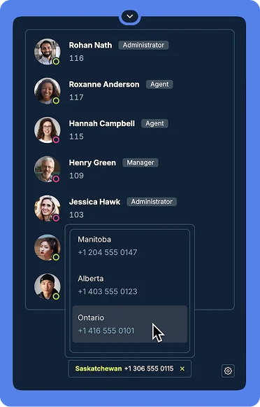 switching business numbers in MightyCall webphone