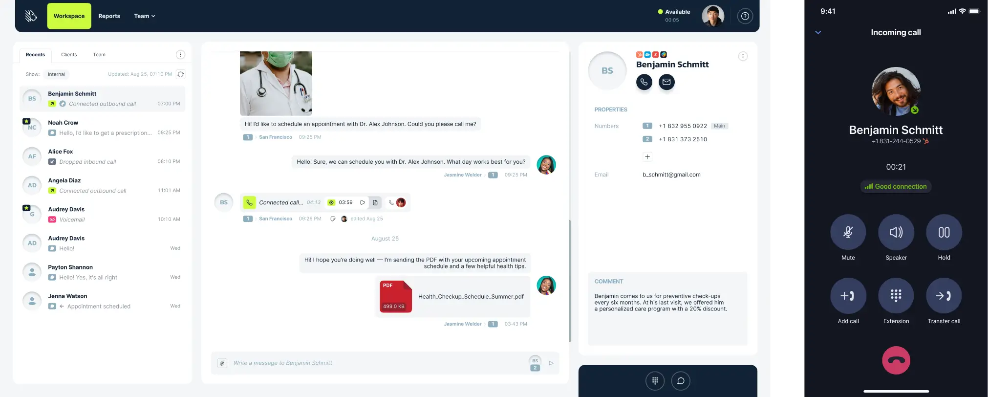 MightyCall Call Center for healthcare