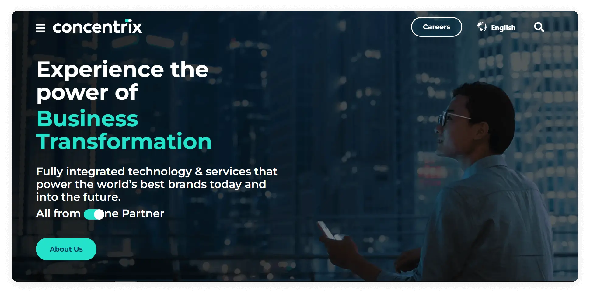 – MightyCall Concetrix web screen
