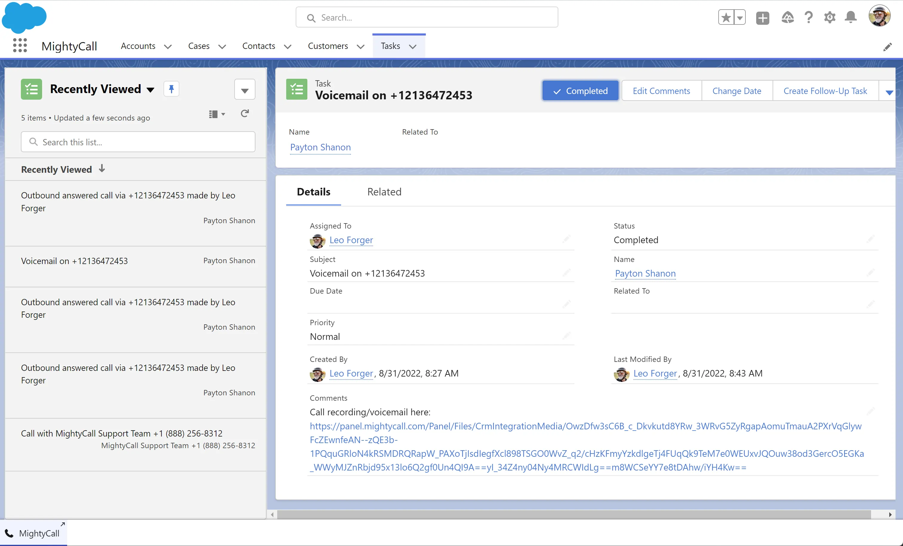 – MightyCall MightyCall Salesforce