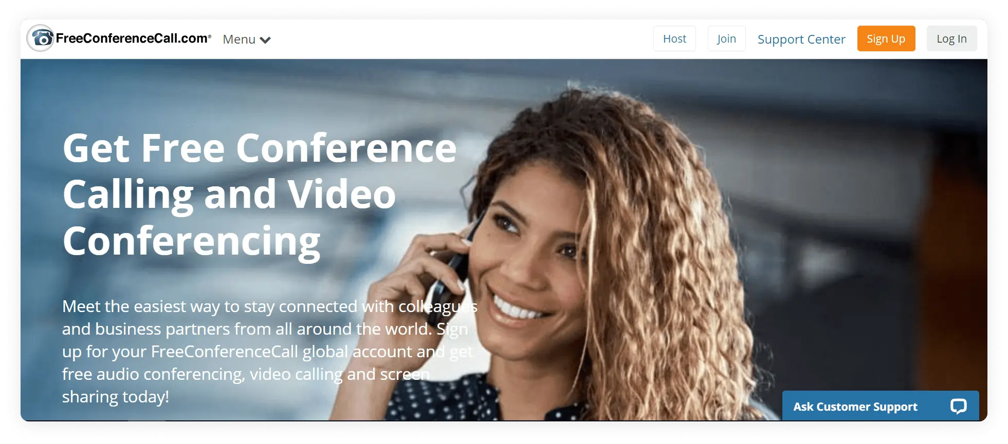 – MightyCall free conference call screen