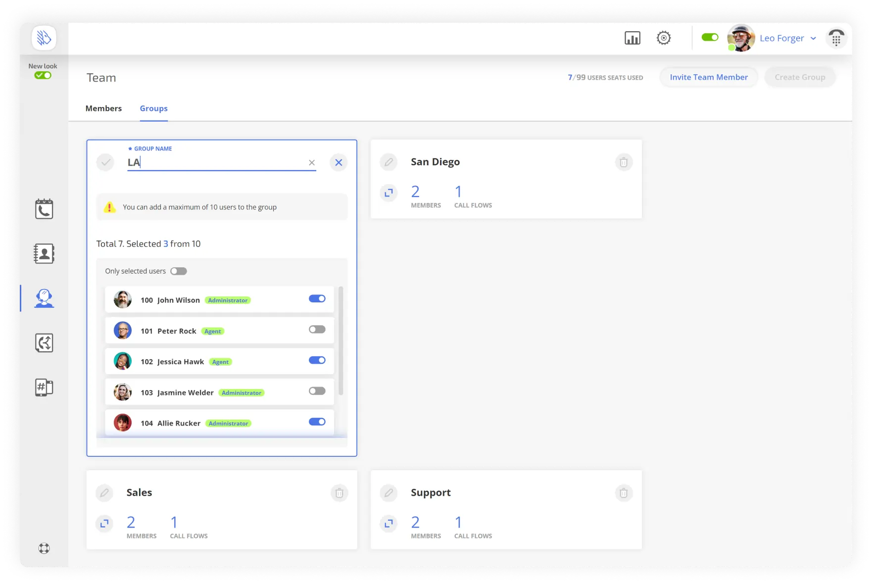 roles and permissions group