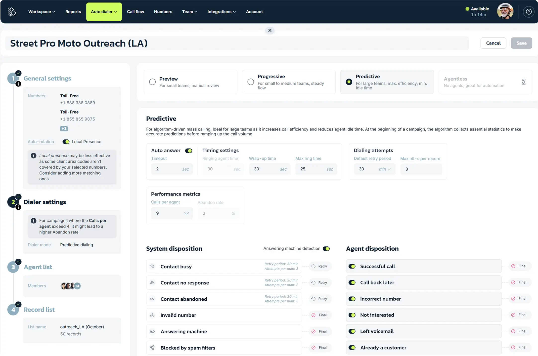 MightyCall-auto-dialer-options