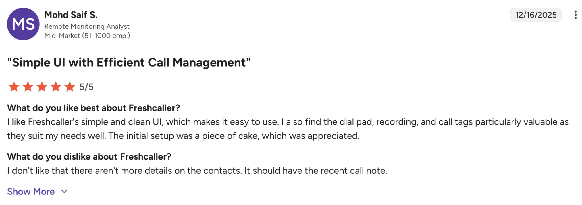 Freshcaller_user_review_on_G2