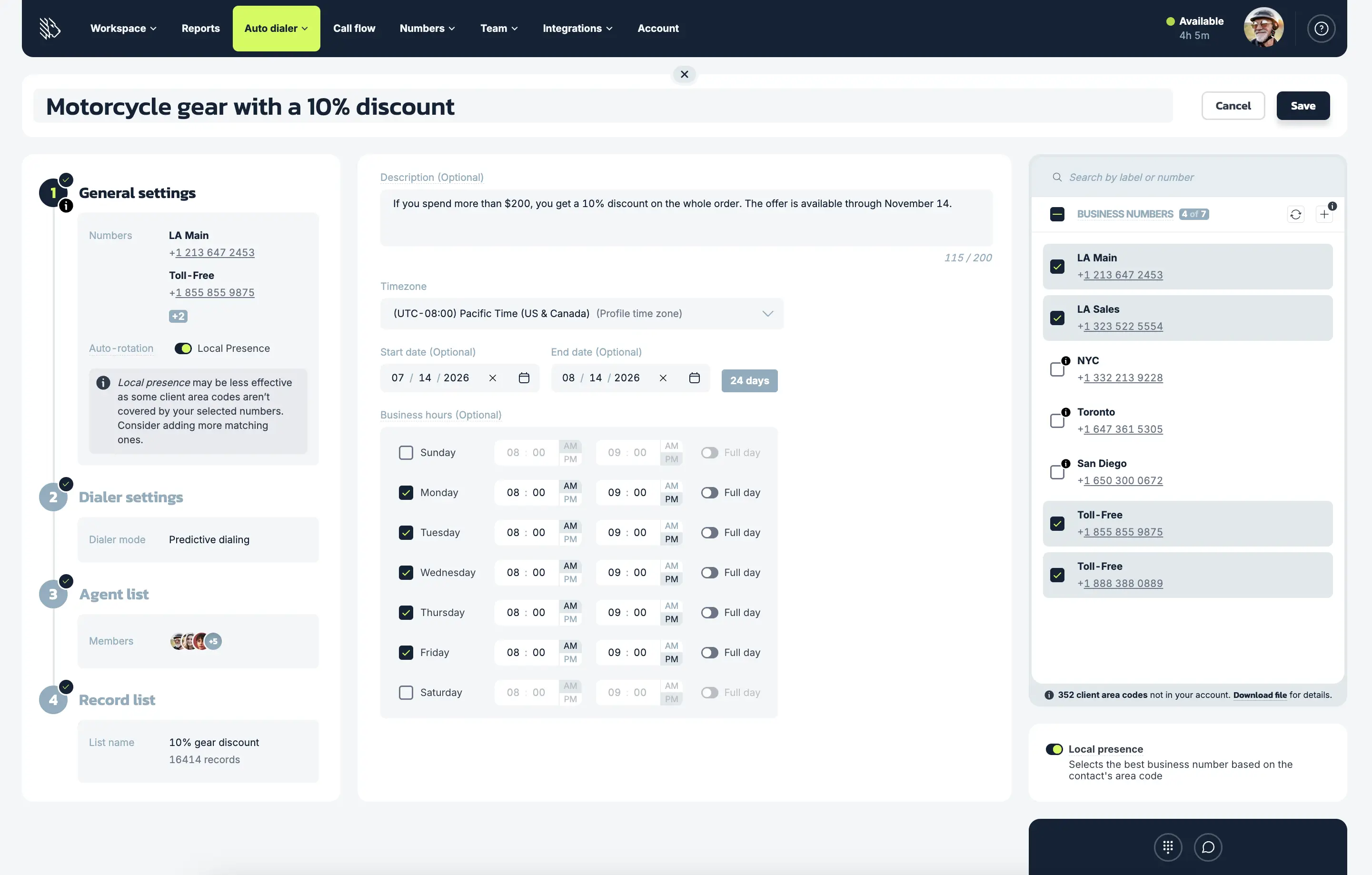 Predictive dialer_local presence – MightyCall
