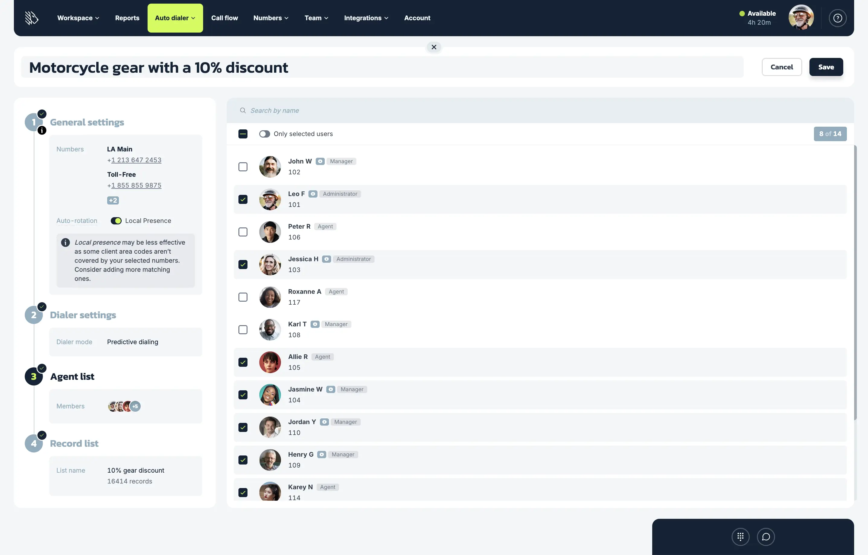 predictive-dialer-agent list – MightyCall
