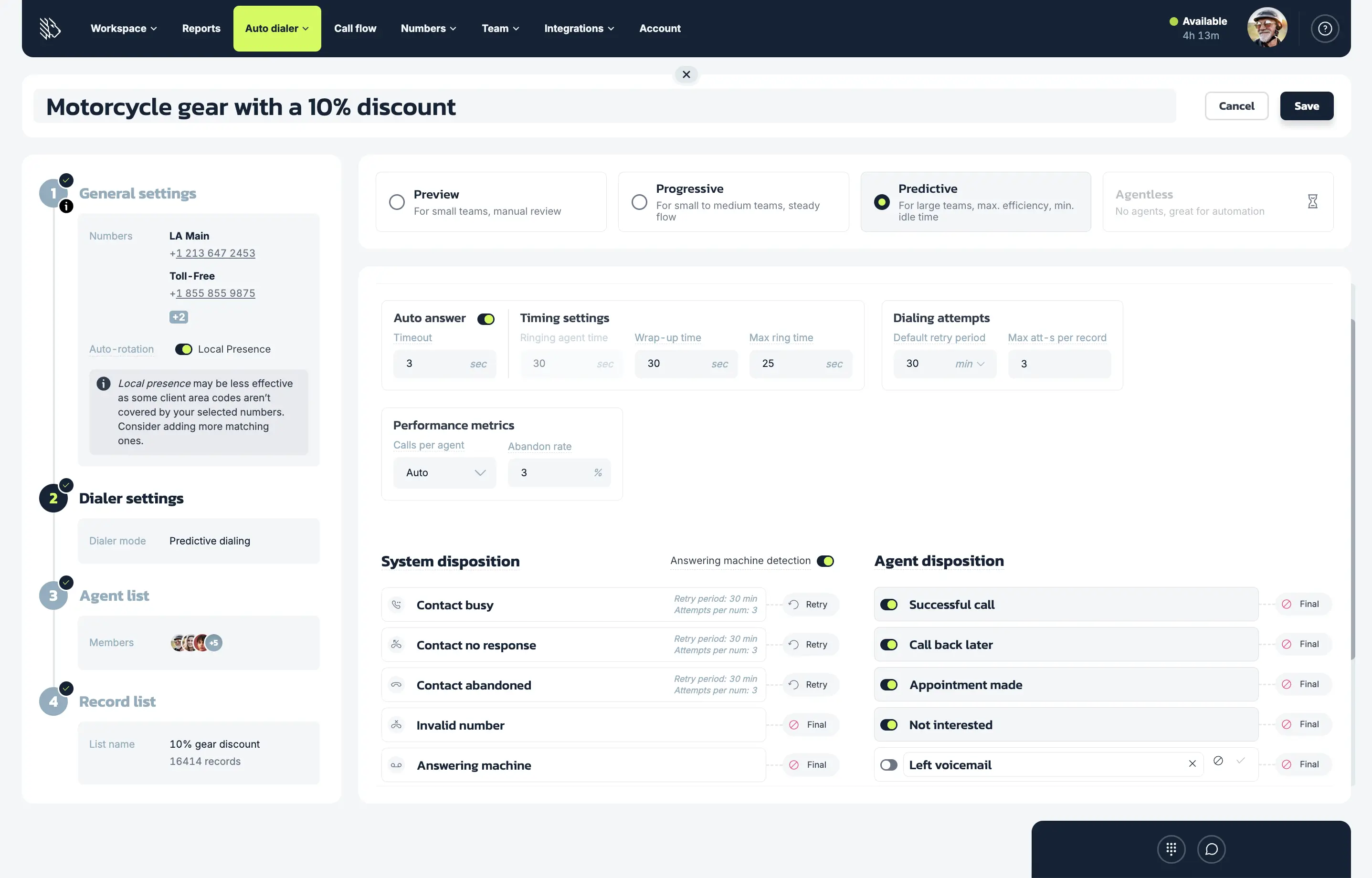 predictive dialer-set – MightyCall