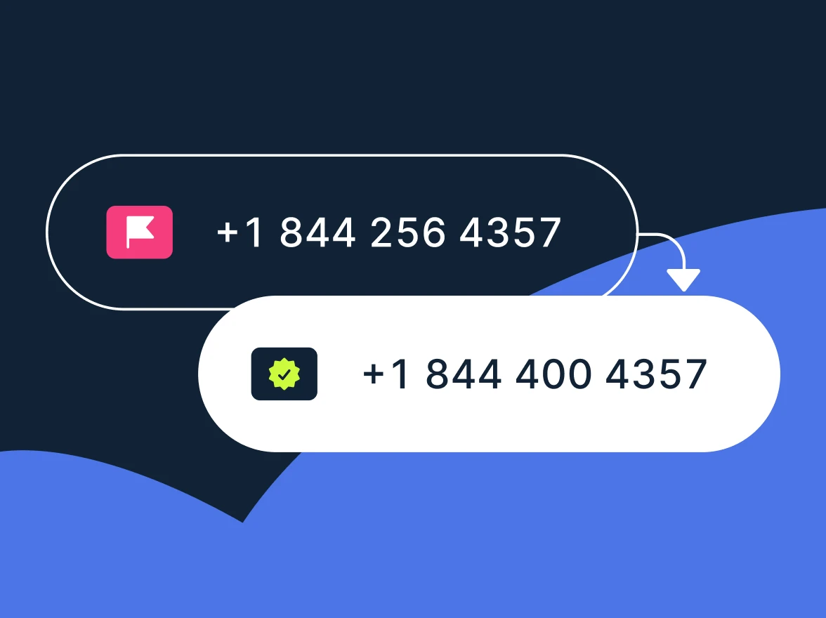 Flagged numbers now automatically replace themselves